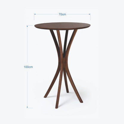 Medidas da mesa bistrô Montana em detalhe da peça inteira.